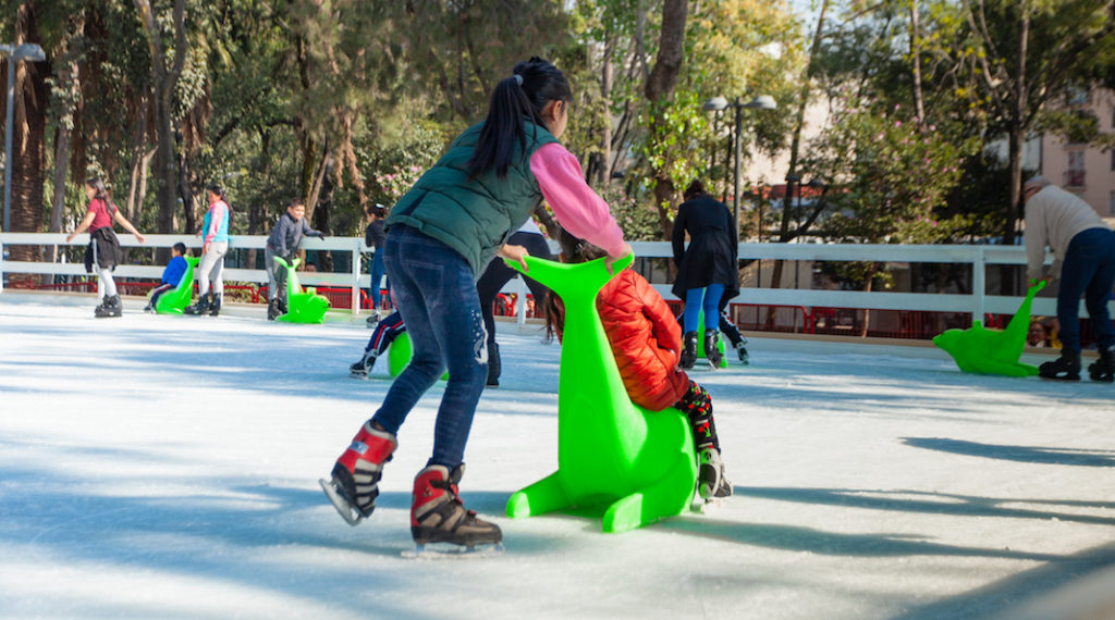 Pista de hielo de Navidad